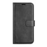 Casecentive Leather Wallet case with closure iPhone 15 Pro black sticky